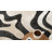 Abani TER200A - Modern Beige Black Swirl Area Rug for Living Rooms
