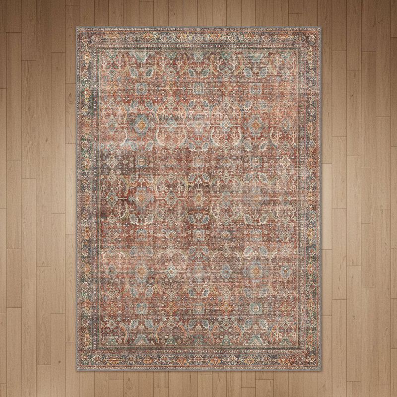 Abastos - Vintage Machine Washable Area Rug for High-Traffic Homes
