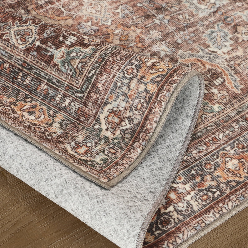 Abastos - Vintage Machine Washable Area Rug for High-Traffic Homes