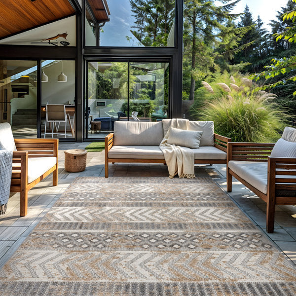 Alphee - Geometric Tribal Bohemian Rug Indoor/Outdoor