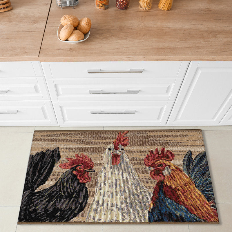 Anniebelle Non-Skid Kitchen Mat - Flatwoven Indoor/Outdoor Rug