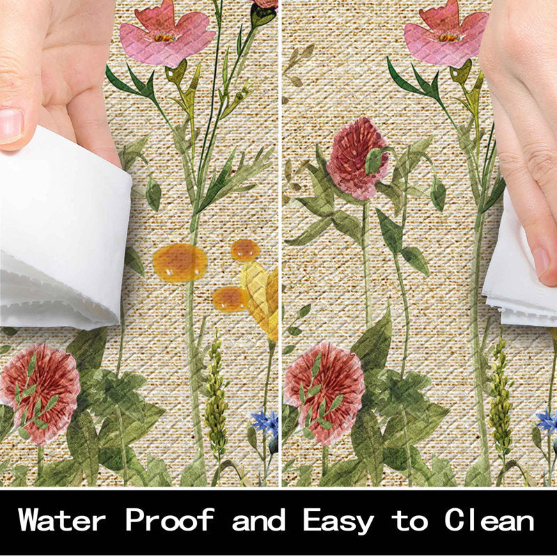 Floral Anti-fatigue Kitchen Mats Set - Farmhouse Cushioned Rugs