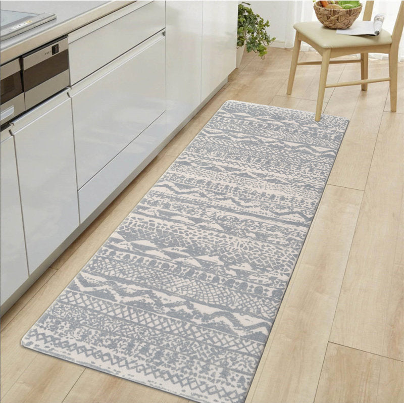 Boho Geometric Anti-Fatigue Kitchen Mat - Non-Skid PVC Floor Runner