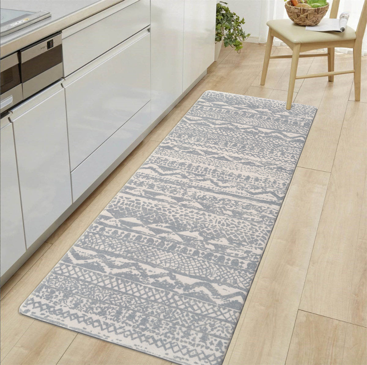 Boho Geometric Anti-Fatigue Kitchen Mat - Non-Skid PVC Floor Runner