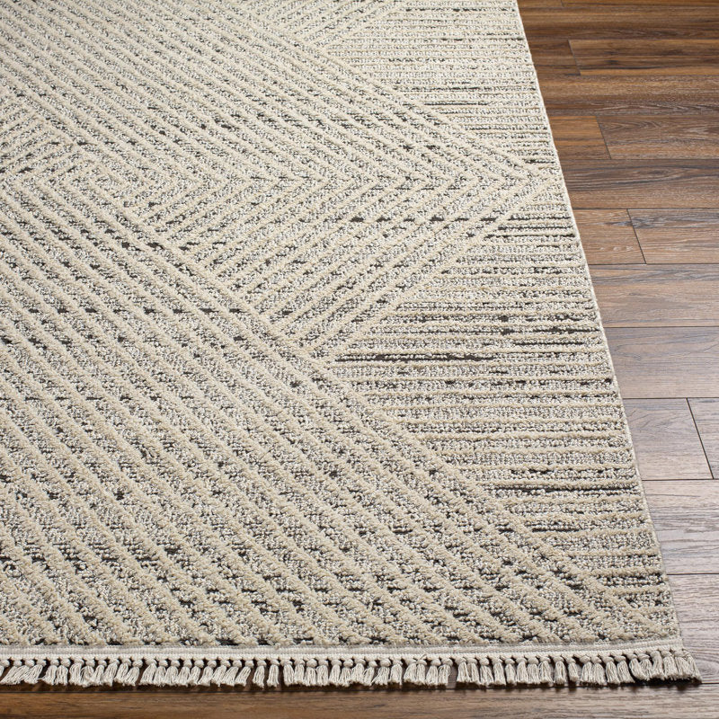Casein Oliver Diamond Taupe Runner Rug - Modern Geometric Decor
