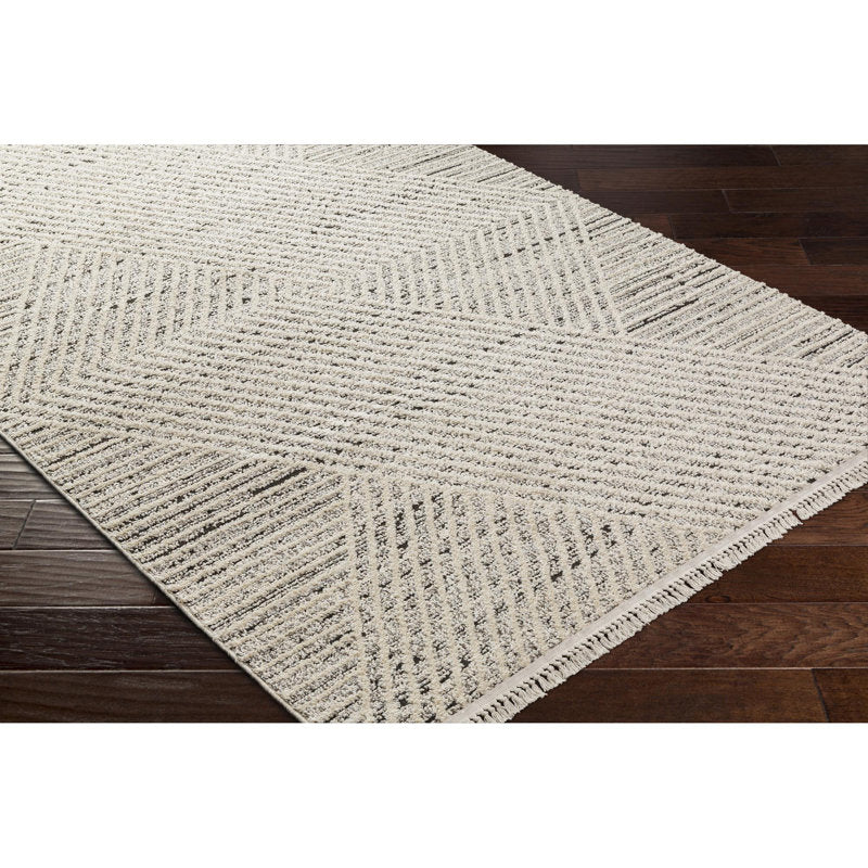 Casein Oliver Diamond Taupe Runner Rug - Modern Geometric Decor