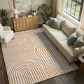 Celeta - Abstract Rainbow Striped Area Rug Modern Living Room Decor