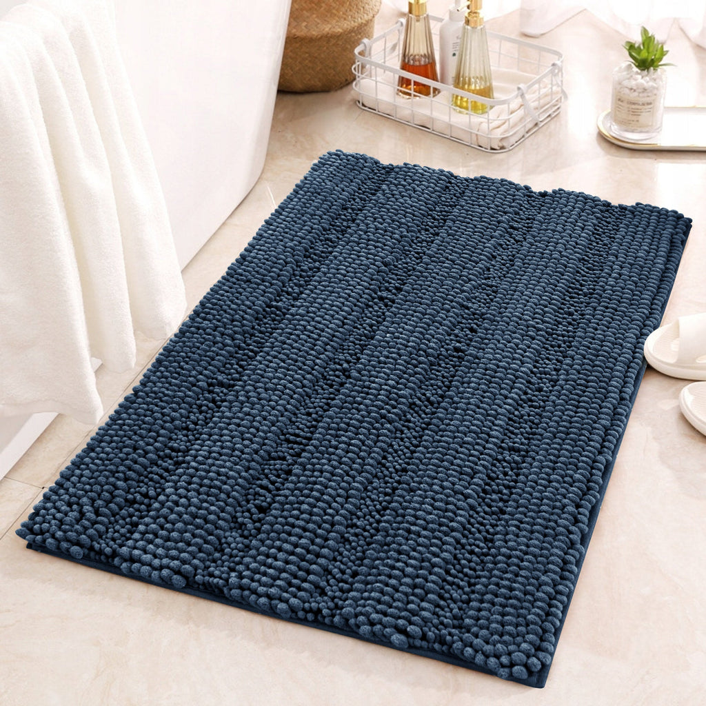 Chenault - Chenille Bath Mat Non-Slip Absorbent Microfiber Rug