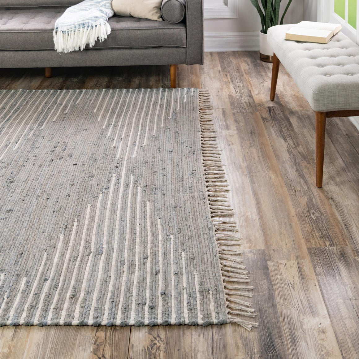 Artisan Weaver - Geometric Cotton Area Rug for Living Room