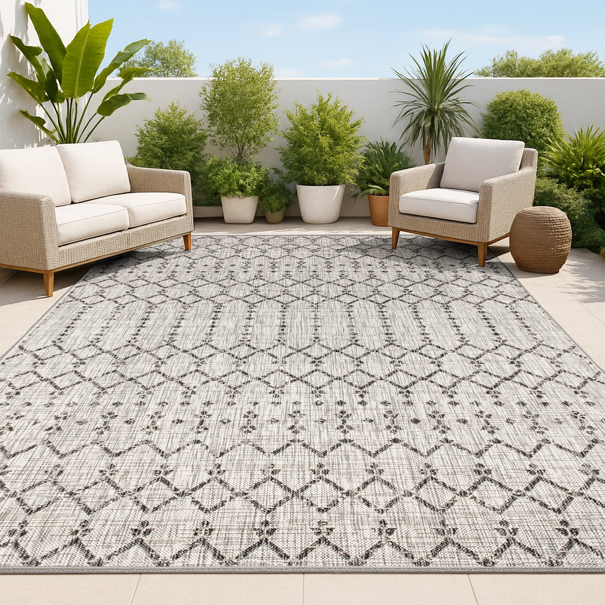 Crompton - Moroccan Geometric Polypropylene Indoor/Outdoor Rug