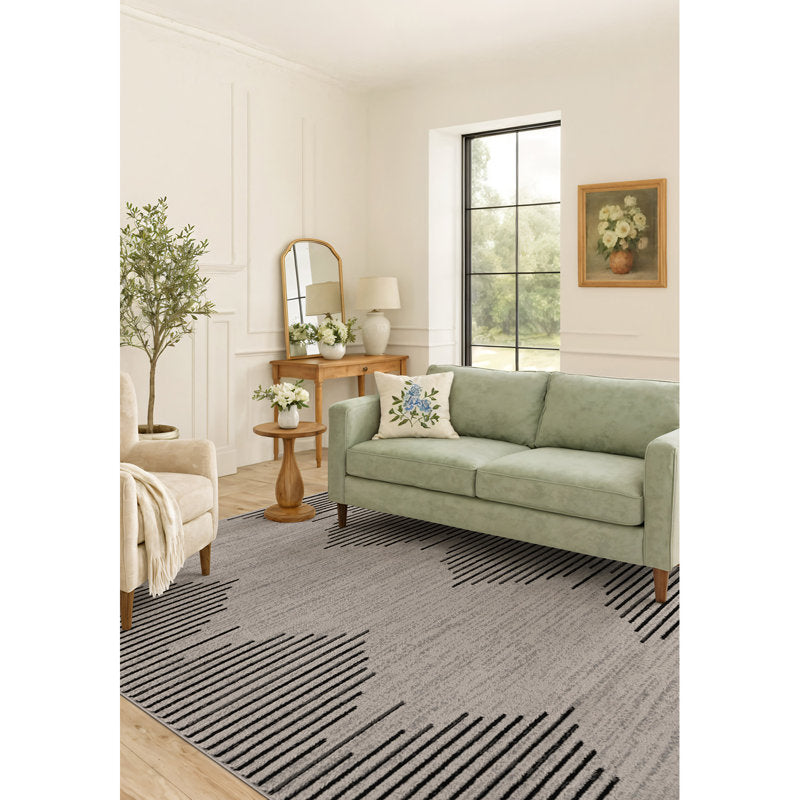 Damarcus - Geometric Area Rug Modern Polypropylene Living Room