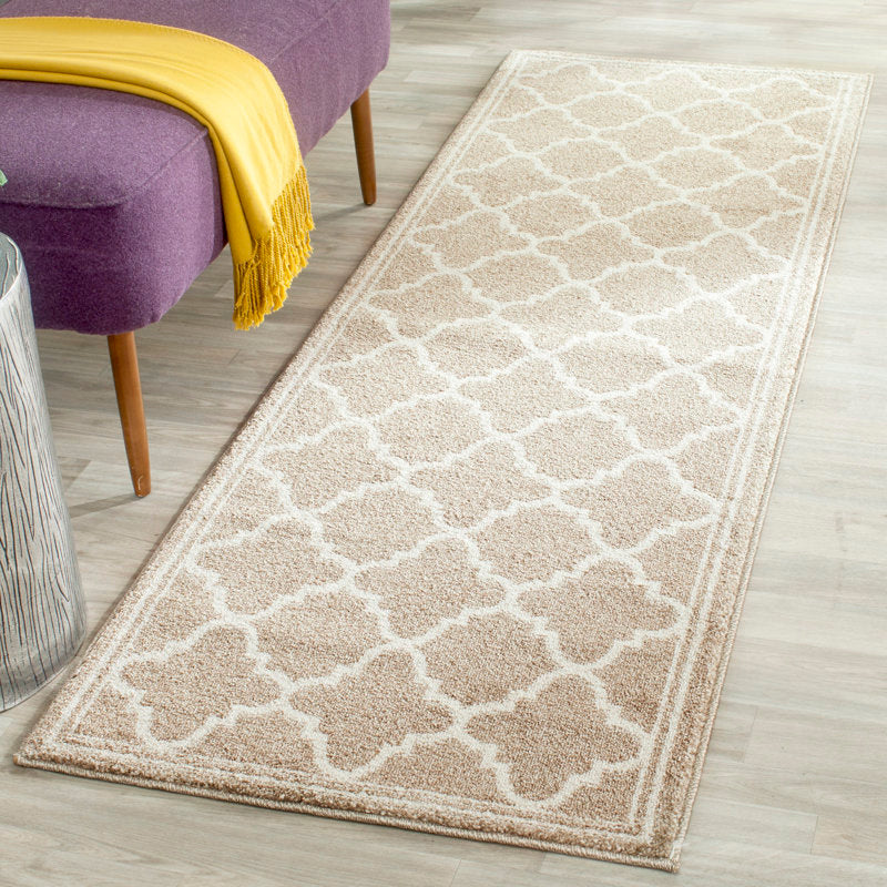 Daneya Geometric Runner Rug - Durable Polypropylene Entryway Decor