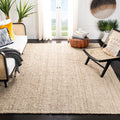 Debroh - Hand Woven Jute Rug Natural Fiber Farmhouse Area Rug