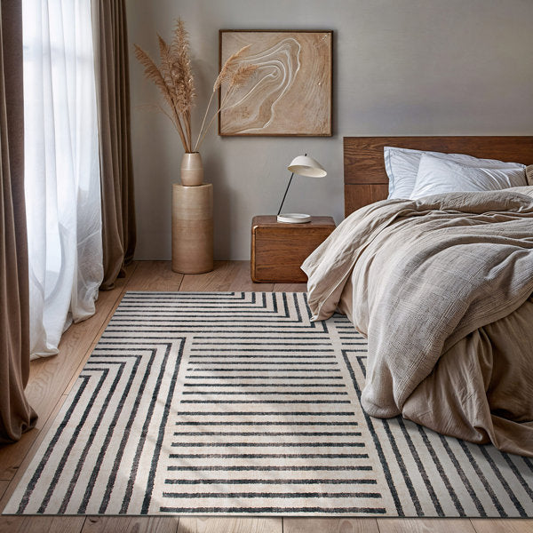 Elara - Distressed Bohemian Washable Area Rug for High-Traffic Areas