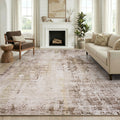 Terra Abstract - Machine Washable Modern Area Rug for Living Room