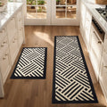 2-Piece Kitchen Mat Set Non-Skid Polypropylene Runner for Sink & Laundry
