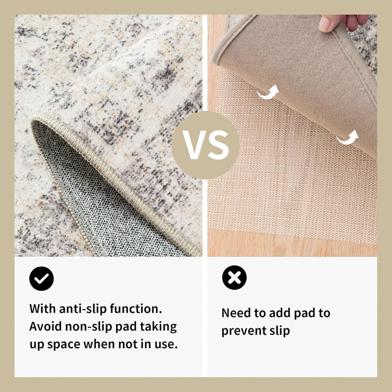 Elroy - Abstract Machine Washable Rug Faux Cashmere Living Room