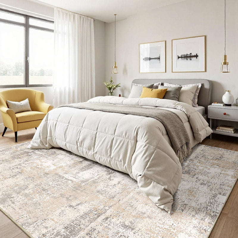 Elroy - Abstract Machine Washable Rug Faux Cashmere Living Room