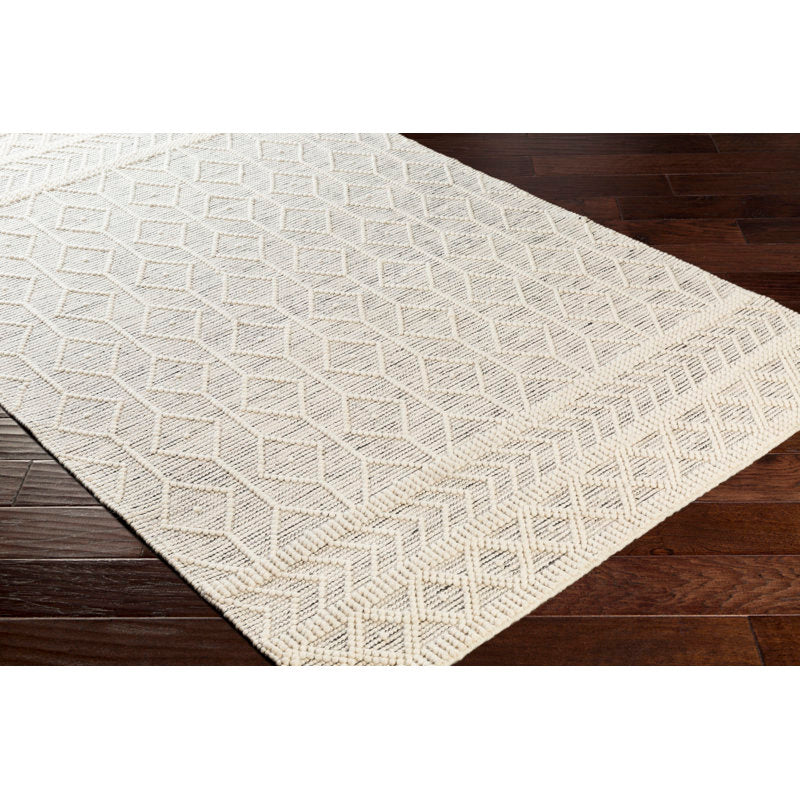 Emile - Handmade Flatweave Wool Oriental Area Rug - Black/White
