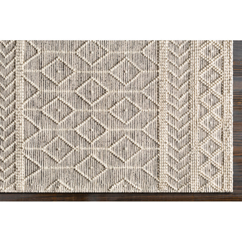 Emile - Handmade Flatweave Wool Oriental Area Rug - Black/White