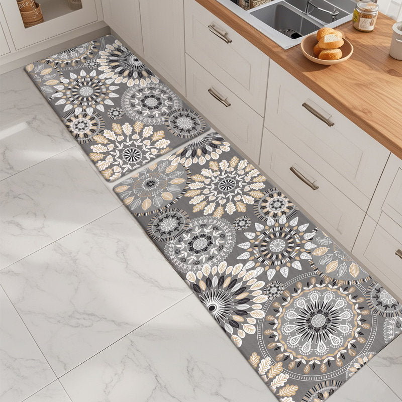 Jalissia Anti-Fatigue Kitchen Mat Set - Bohemian PVC Non-Slip Rugs