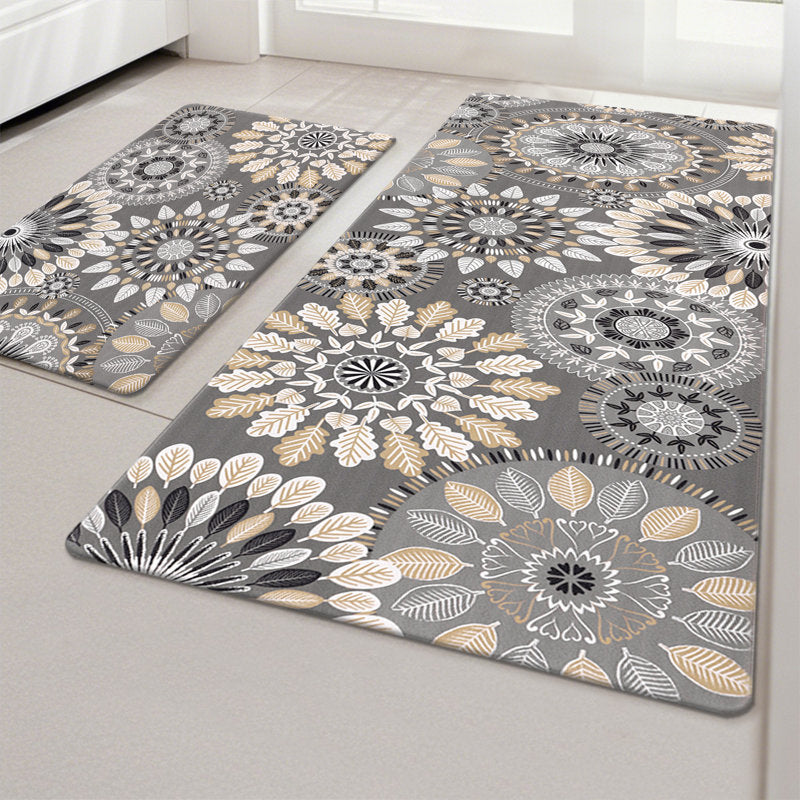 Jalissia Anti-Fatigue Kitchen Mat Set - Bohemian PVC Non-Slip Rugs
