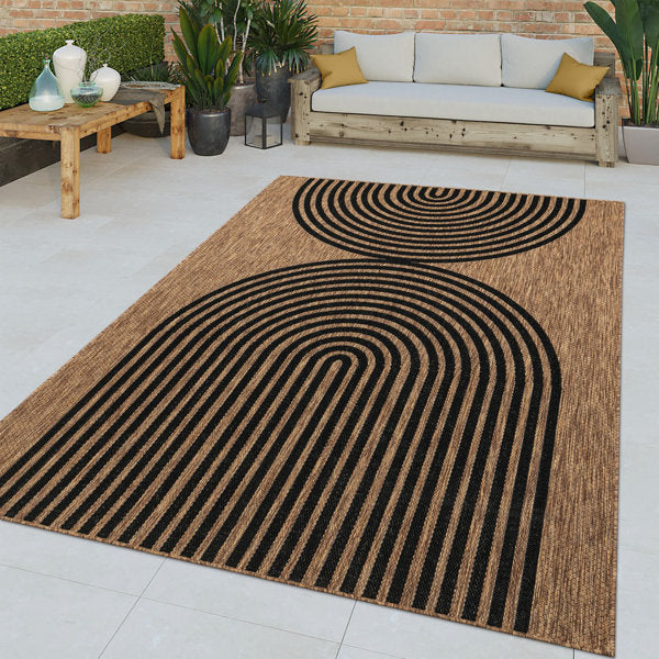 Josmine Geometric Flatweave Rug - Boho Indoor/Outdoor Area Rug