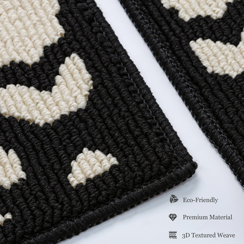 2-Piece Kitchen Mat Set Non-Slip Washable Runner Rugs