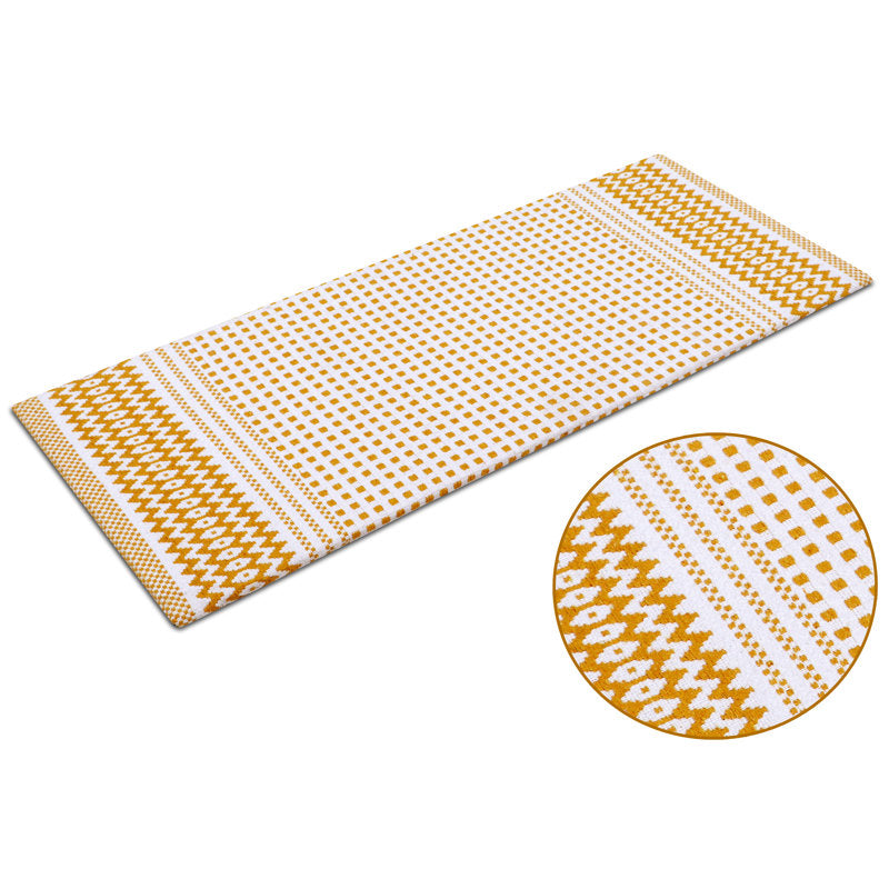 Anti-Fatigue Woven Cotton Kitchen Mat - Non-Skid Standing Pad