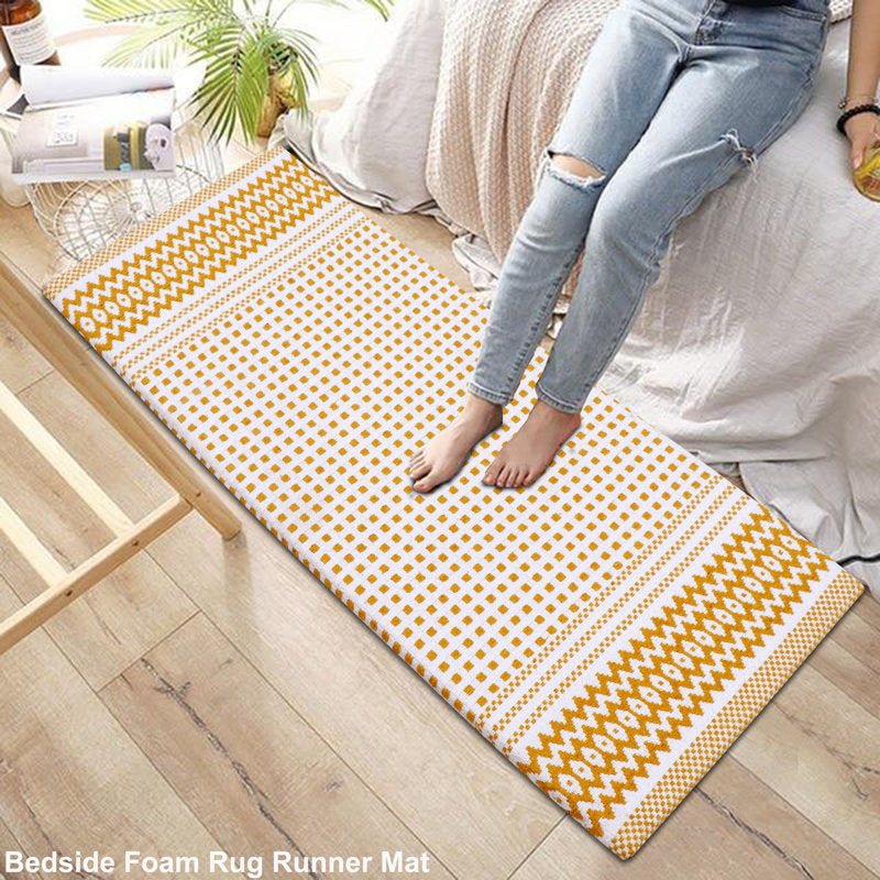 Anti-Fatigue Woven Cotton Kitchen Mat - Non-Skid Standing Pad
