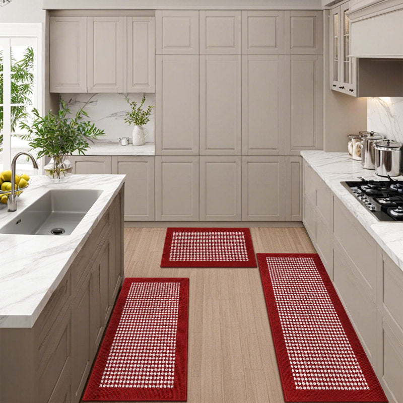Moroccan Kitchen Mat Set - Non-Slip Washable Rugs (3-Piece)