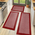 Moroccan Kitchen Mat Set - Non-Slip Washable Rugs (3-Piece)
