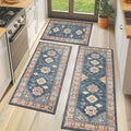 Artisan Boho - 3-Piece Kitchen Mat Set Non-Slip Washable Runners