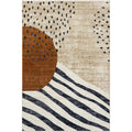 Manaslu Sunrise - Abstract Fringed Area Rug for Living Room Decor