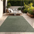 Verdant Line - Boho Geometric Area Rug Indoor/Outdoor Polypropylene