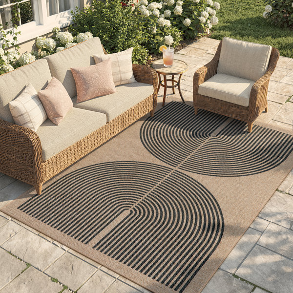 Narze - Modern Washable Jute Area Rug for Indoor & Outdoor Living