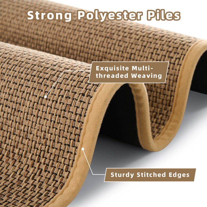 Chenille Kitchen Rug Set (2-Piece) - Non-Slip & Machine Washable Mats