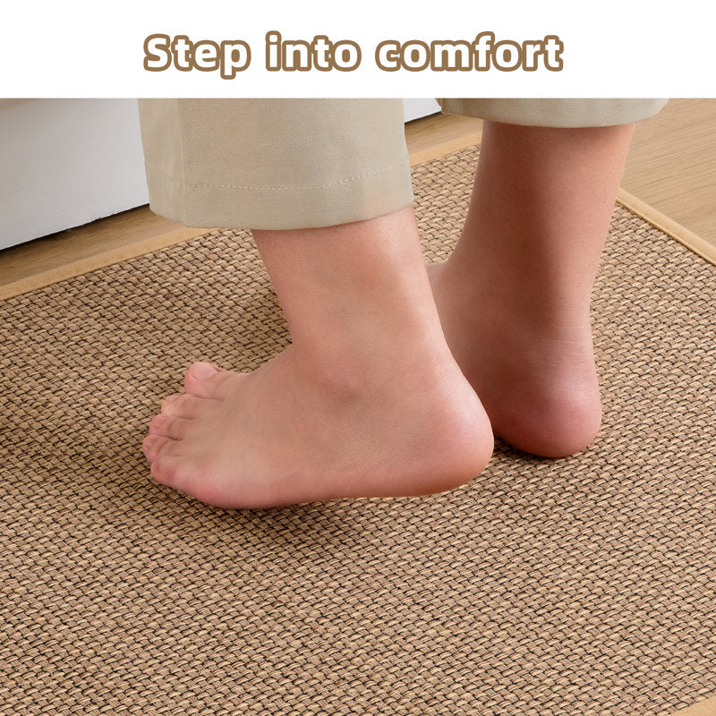 Chenille Kitchen Rug Set (2-Piece) - Non-Slip & Machine Washable Mats