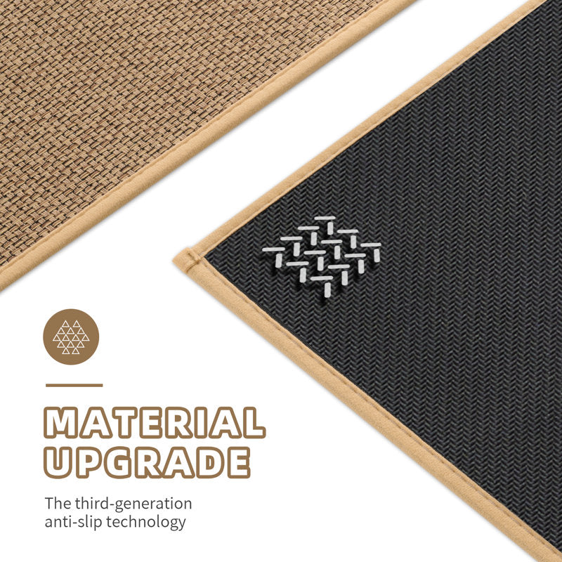 Chenille Kitchen Rug Set (2-Piece) - Non-Slip & Machine Washable Mats