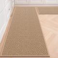 Chenille Kitchen Rug Set (2-Piece) - Non-Slip & Machine Washable Mats