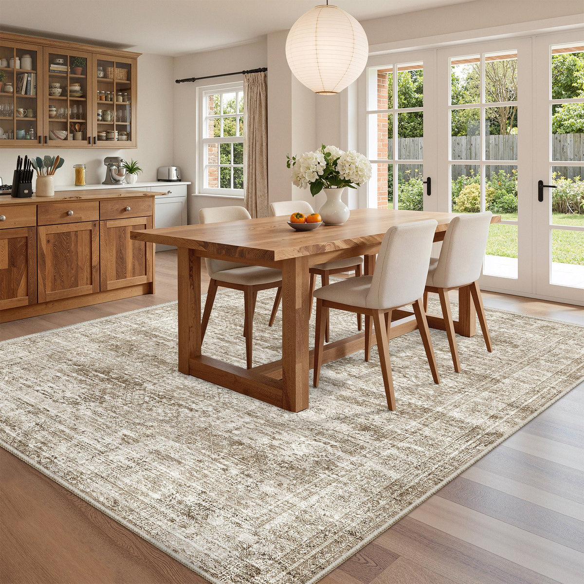HexaModern - Washable Hexagon Area Rug Non-Slip Living Room Decor