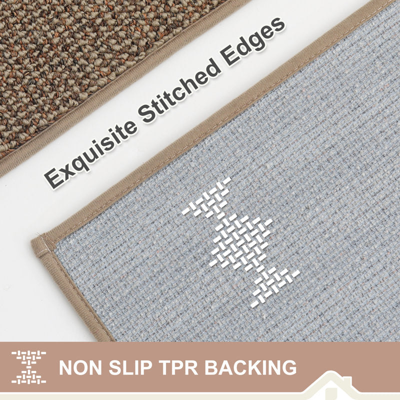 2-Piece Non-Slip Kitchen Rug Set Absorbent Microfiber Floor Mats