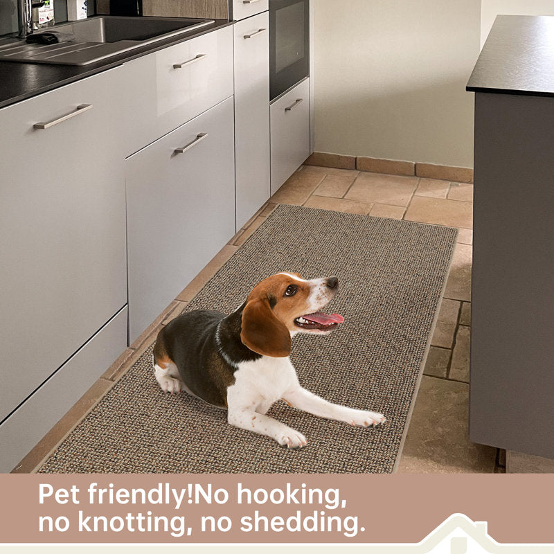 2-Piece Non-Slip Kitchen Rug Set Absorbent Microfiber Floor Mats