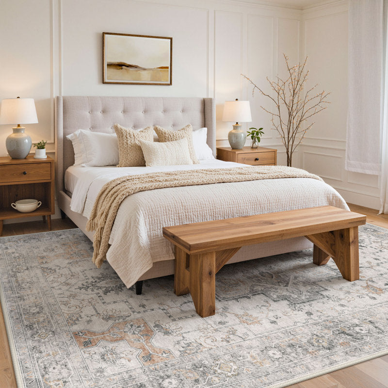 Roehit - Oriental Machine Washable Area Rug Distressed Traditional
